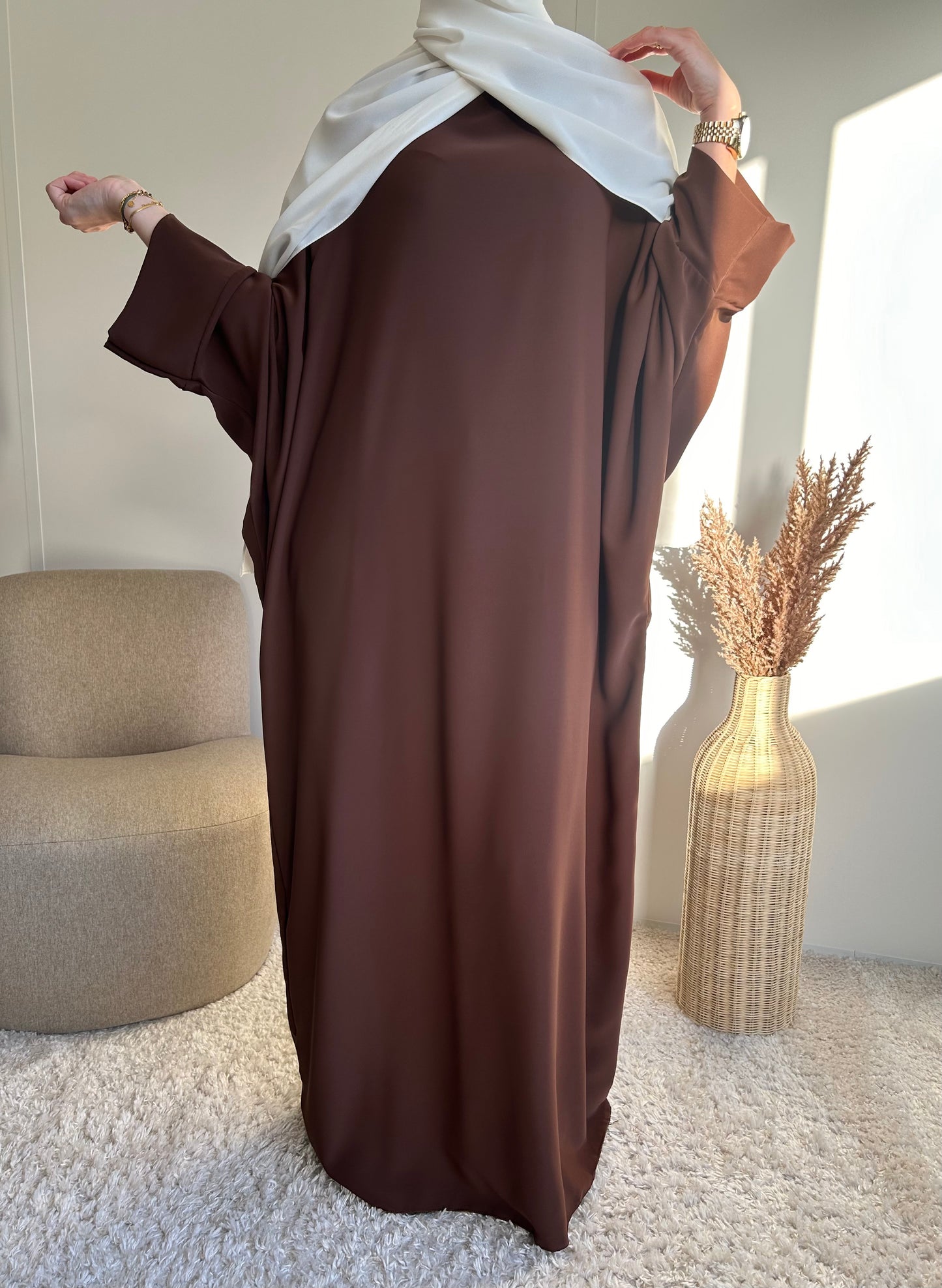 Abaya farasha en soie de Médine