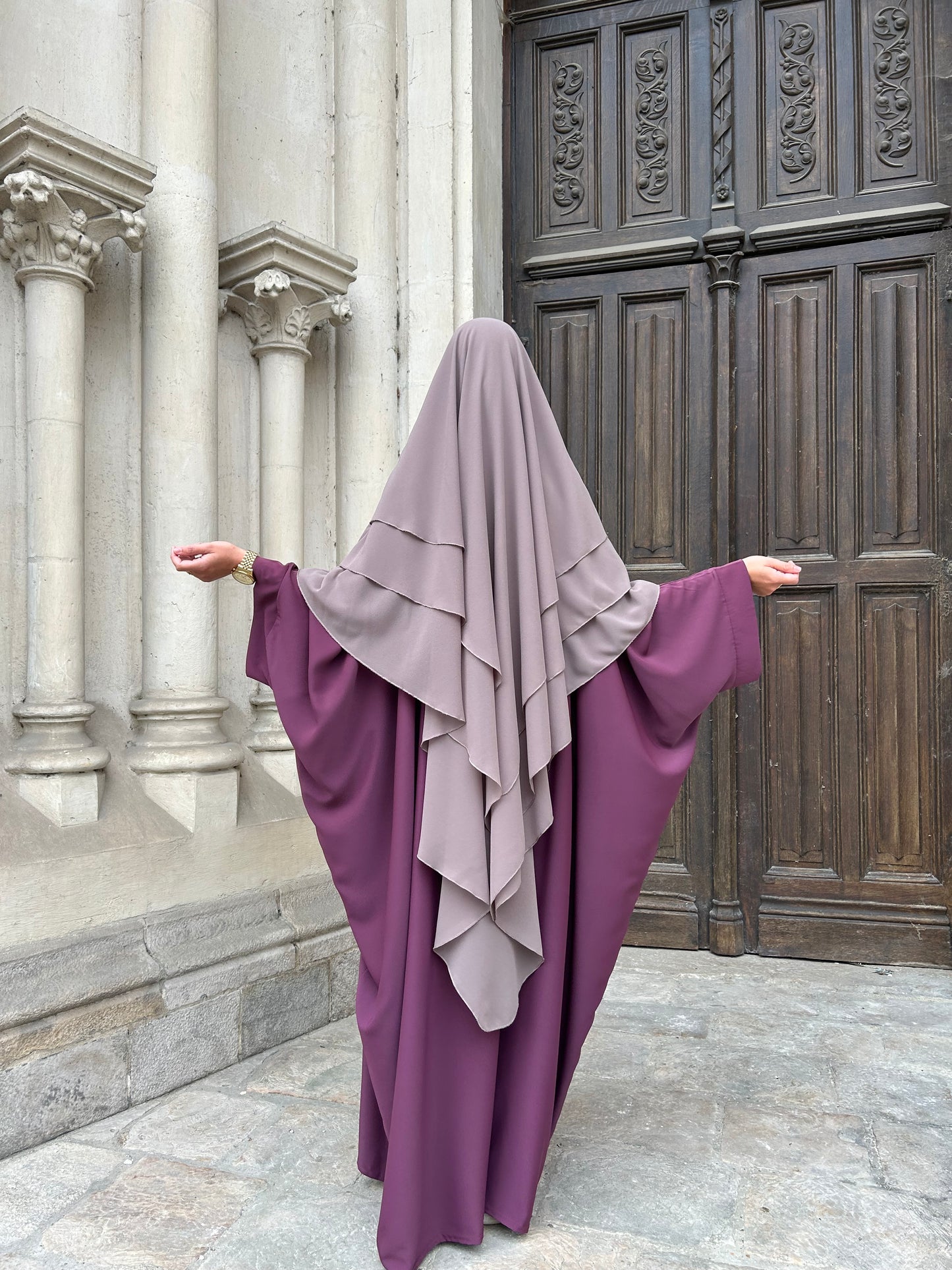 Khimar mousseline 3 voiles