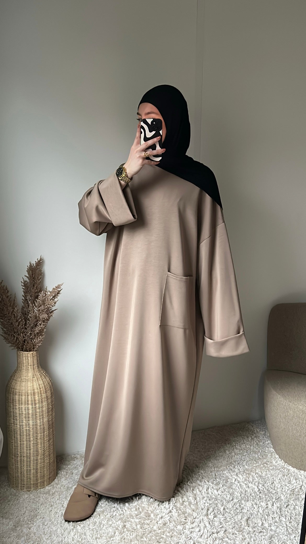 Abaya loose poche