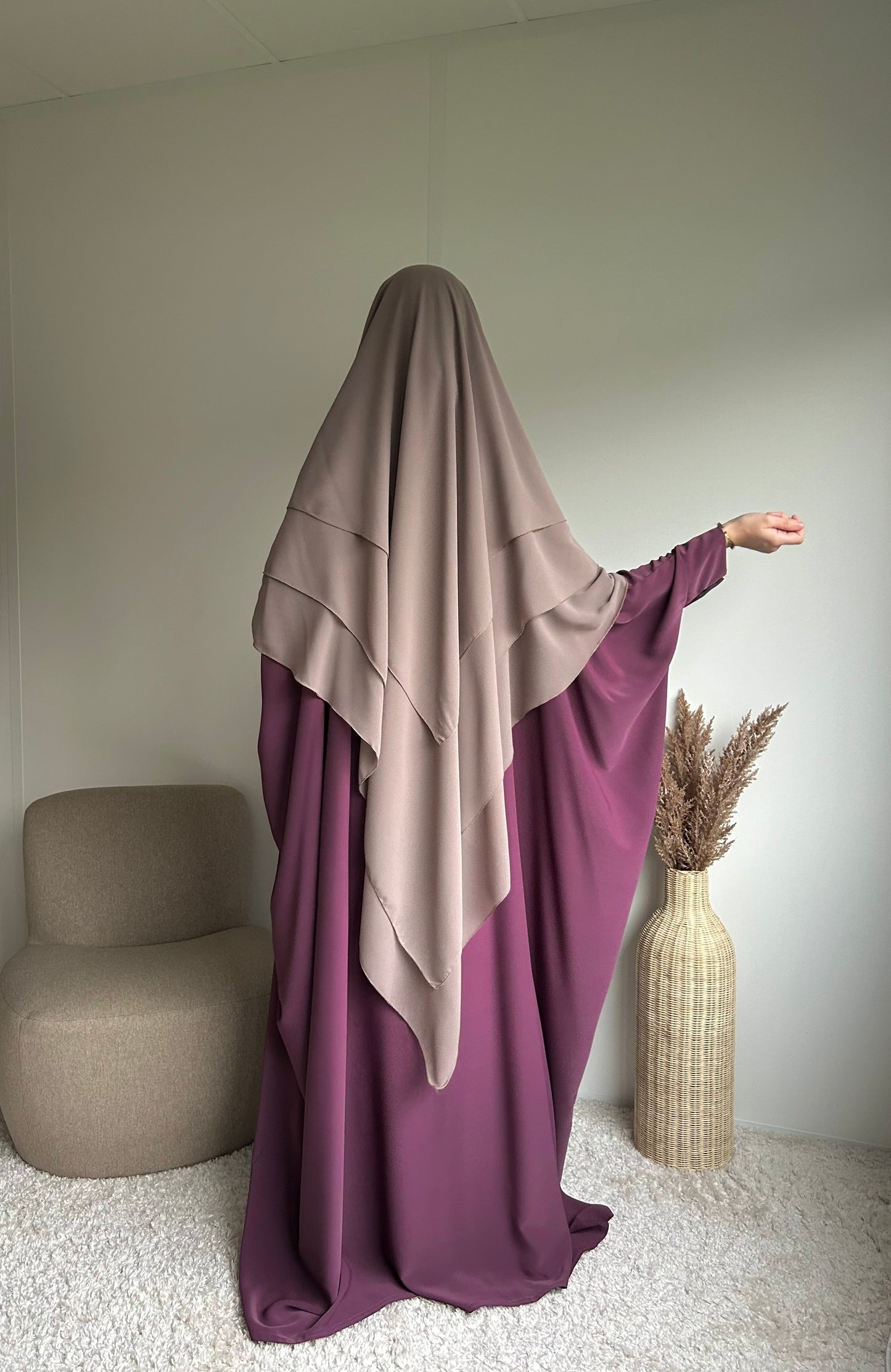 Khimar mousseline 3 voiles