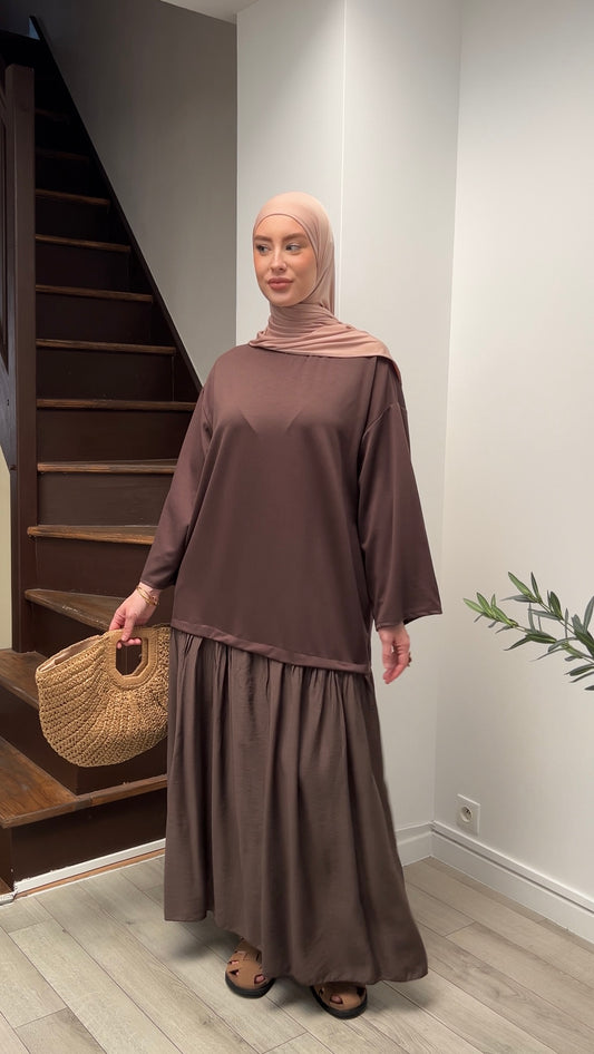 La abaya comfy chocolat