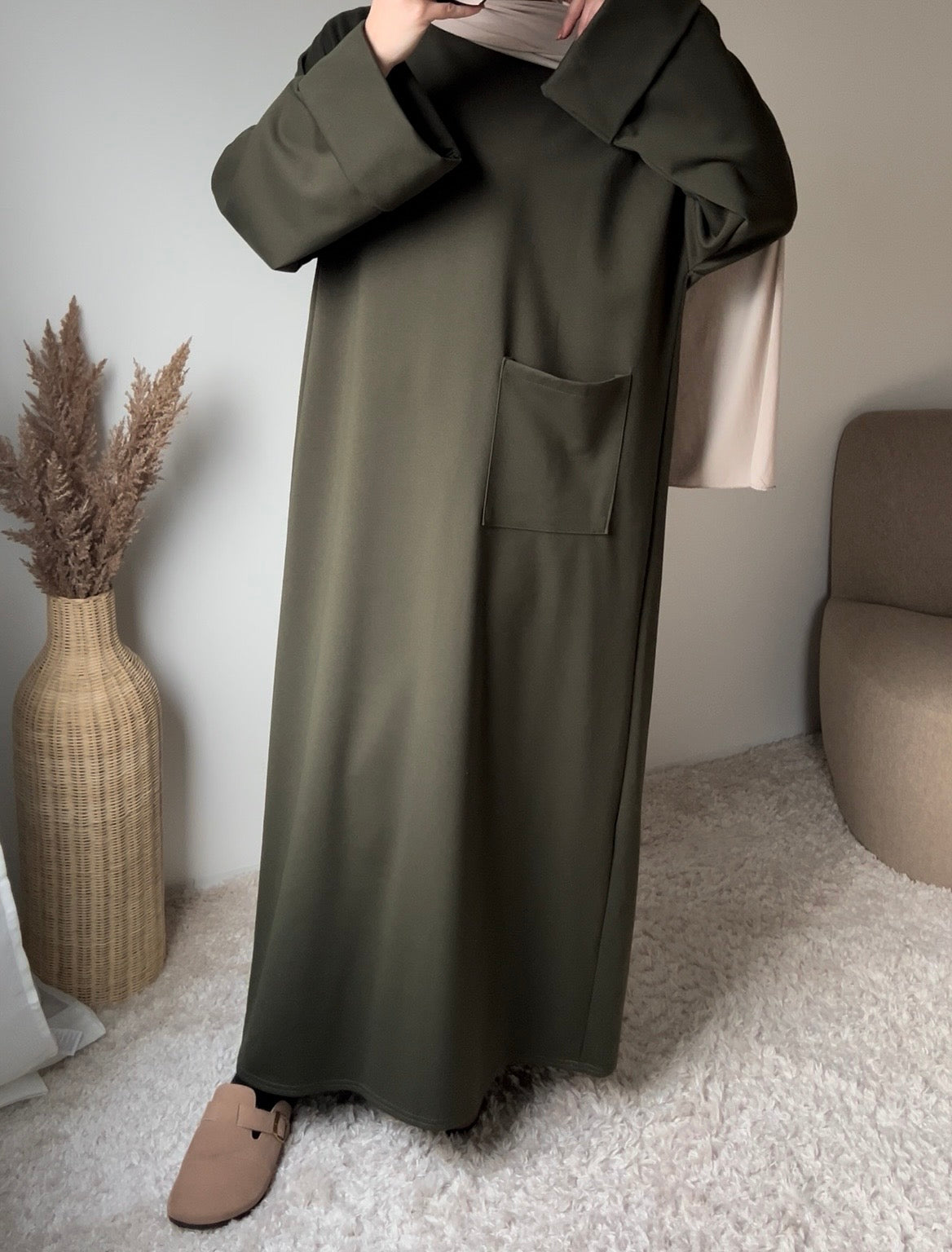 Abaya loose poche