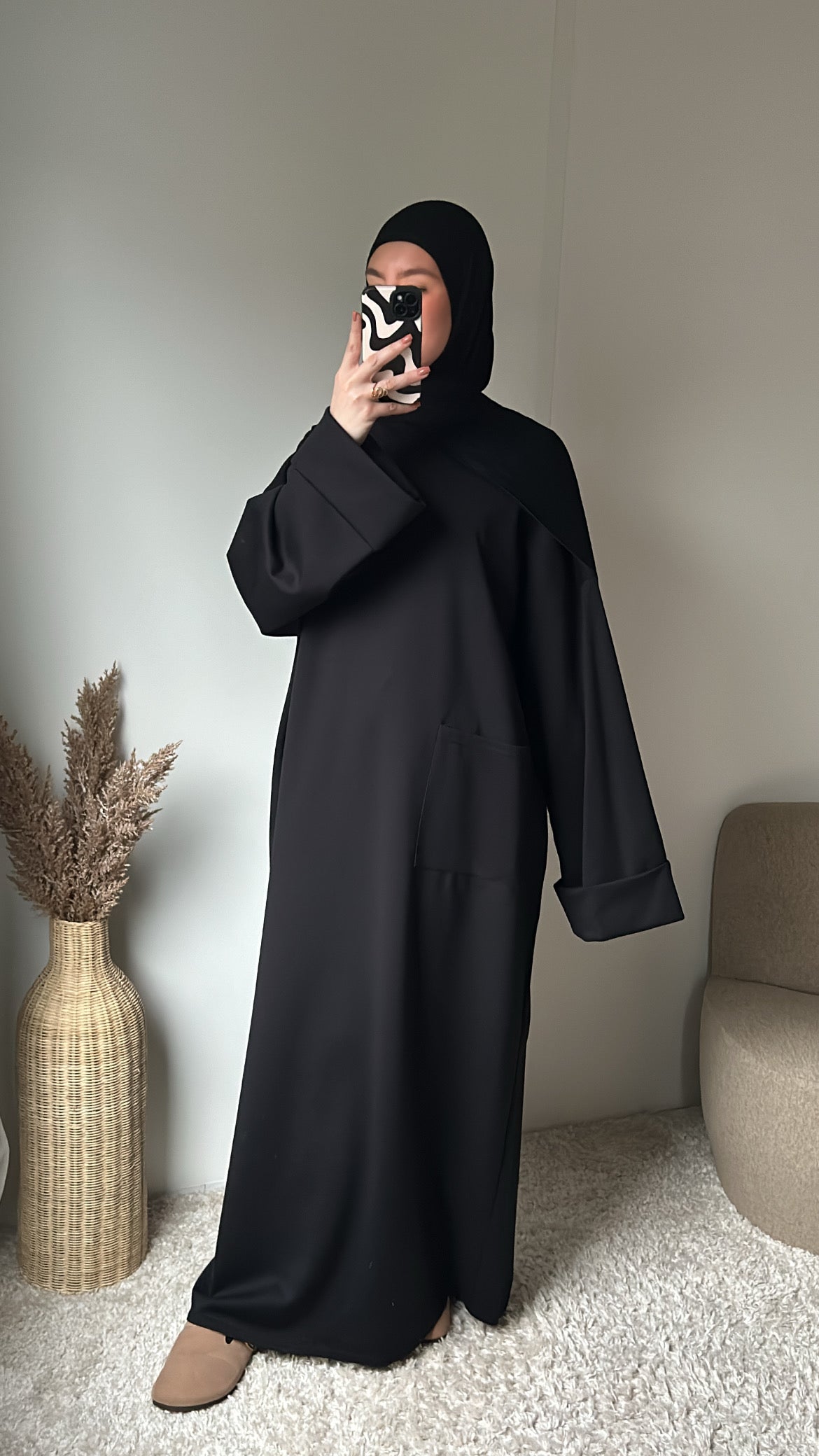 Abaya loose poche