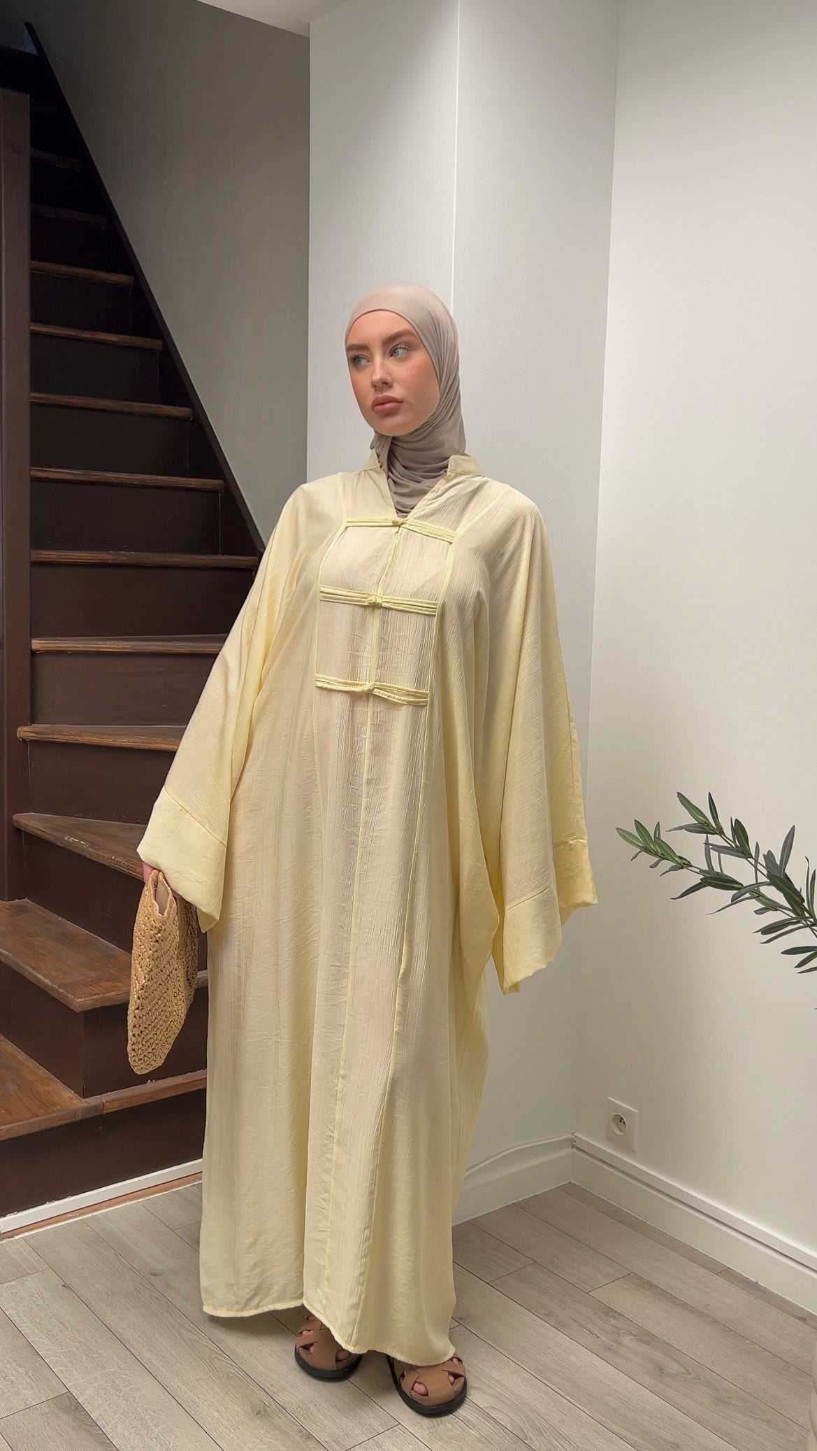 Abaya Line jaune
