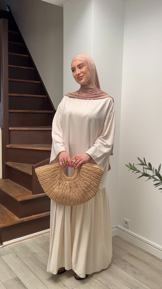 La abaya comfy beige