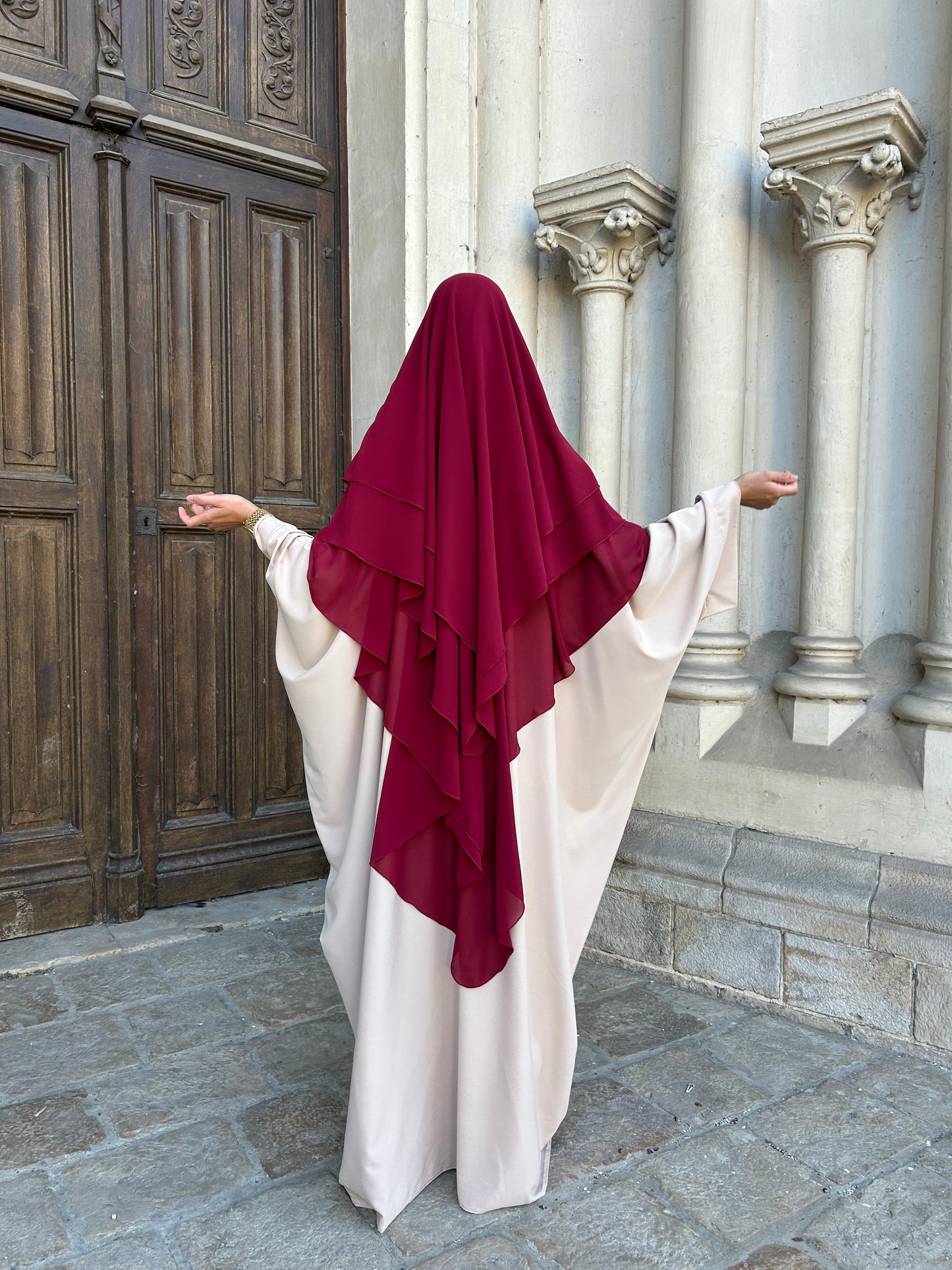 Khimar mousseline 3 voiles